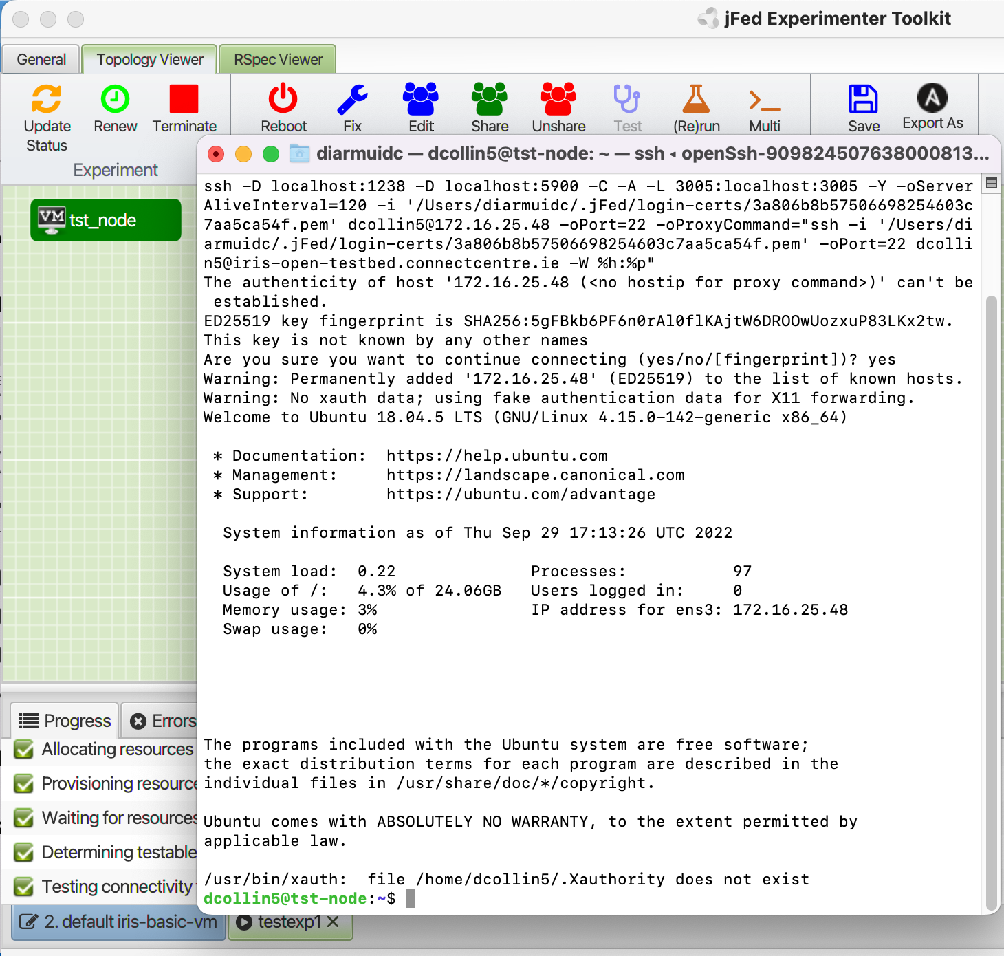 RSPEC editor - SSH to VM